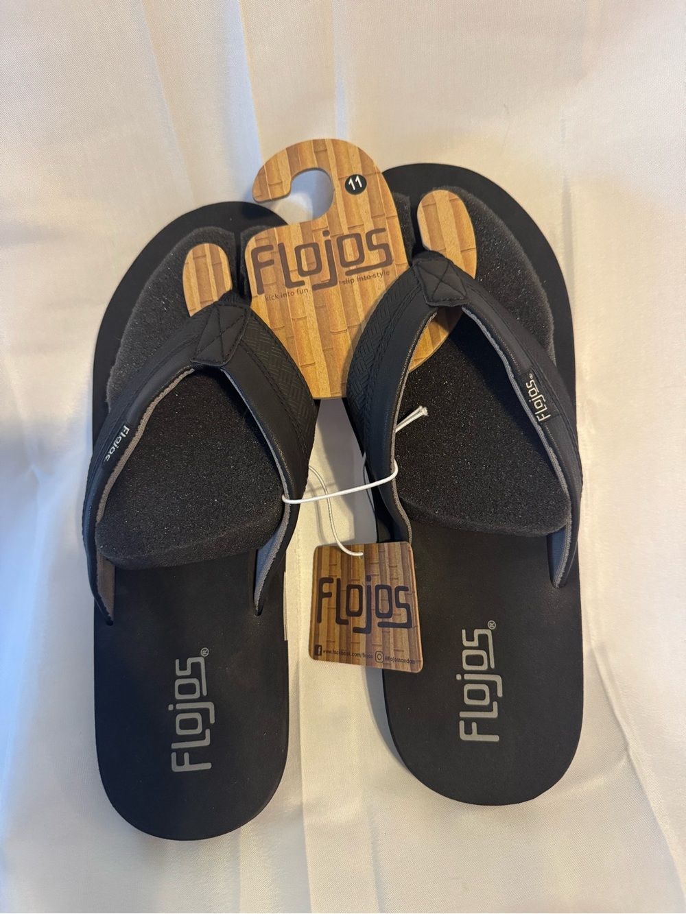Flojos Black Ryan Tutone Strap Flip Flops